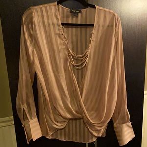 Rose color sheer top